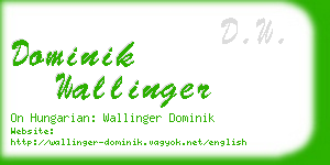 dominik wallinger business card